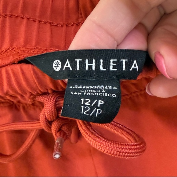 Athleta Avenue wide leg crop pants size 12/P travel lightweight drawstring - Picture 5 of 7